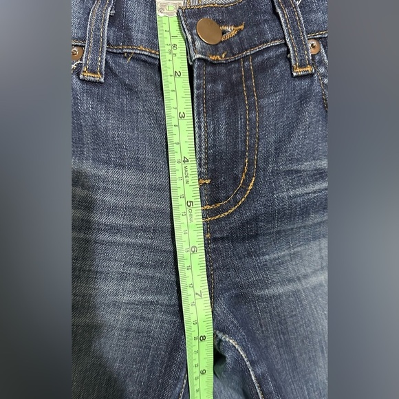 065 J BRAND | USA Dark Blue Heritage Mid Rise Skinny Flare Martini Jeans (Sz 25) - Picture 10 of 15